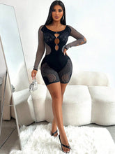 Solid Color Off Shoulder Bandeau Fitted Sexy Hollow-Out Long Sleeve Jumpsuit